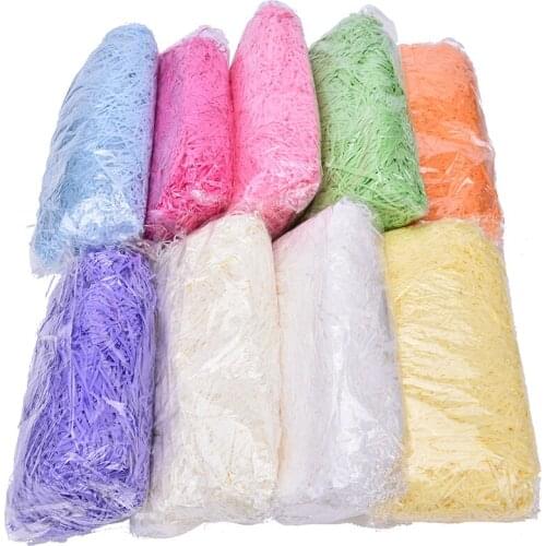 Multi Color 100g/bag Craft Shredded Crinkle Paper Basket Shred Shredded Tissue Paper Grass Filler Wedding Party Gift Wholesale