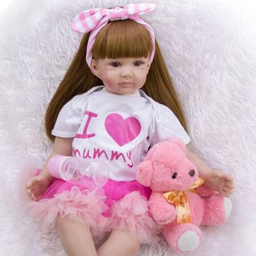Realista Bebes reborn toddler girl alive silicone vinyl dolls toys for children birthday gift toys 60cm reborn baby doll