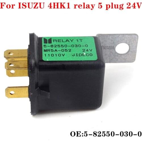 Suitable for 4HK1 Isuzu excavator engine relay 5 plug 24V OE: 5-82550-030-0 5825500300