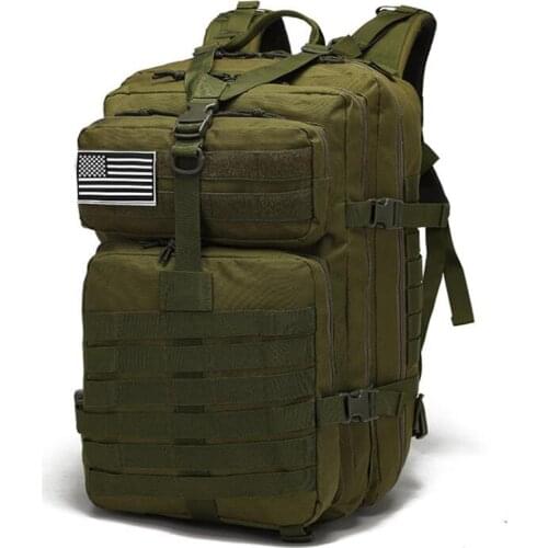 Outdoor Backpack Tactical Gear 3P Molle Bag Camouflage Military Backpack Large Capacity 45L Camping Hiking Rucksacks Hunting Bag