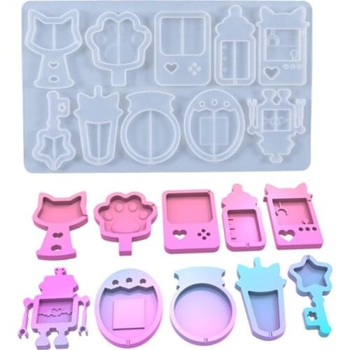 Quicksand Shaker Crystal Epoxy Resin Mold Hanging Pendant Silicone Mould DIY Crafts Jewelry Decorations Casting Tools