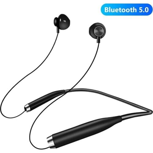 Foldable Hang Neck Wireless Bluetooth Sweatproof Sport Music Headset Earphone