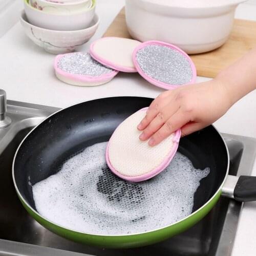 Random Double Sides Kitchen Eco-Friendly Cleaning Sponge Pan Pot Dish Clean Sponge Household Cleaning Tools Dish Washing Brushes