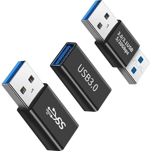 USB 3.0 Adapter Coupler Male / Female to Female 5Gbps Super Speed USB3.0 Changer Extender Connection Converter for PC Laptop