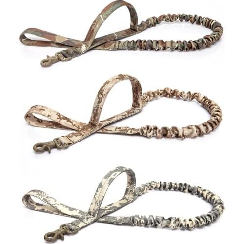 Tactical Bungee Dog Leash 2 Handle Quick Release Cat Dog Pet Leash Elastic Leads Rope Military Dog Training Leashes