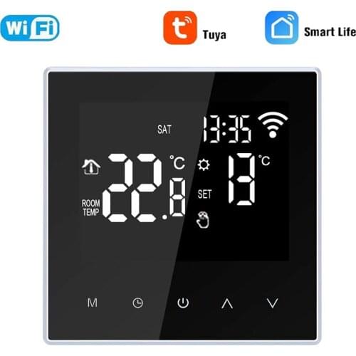 WiFi Smart Thermostat Digital Temperature Controller APP Control Programmable Electric Floor Heating Touchpad LCD Screen Max 16A