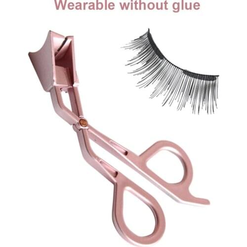 1Pcs Quantum Magnetic Eyelash Curler Magnetic False Eyelash Tweezers Clip False Eyelash Applicator Portable Makeup Tool