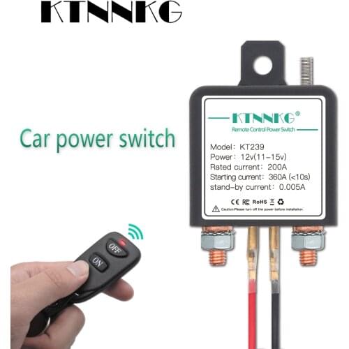 12V100A CarMotorcycle Battery Switches Remote Control Battery Disconnect Cut Off Isolator To Prevent Leakage Electricity