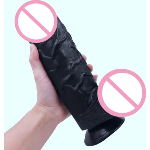 26*7cm Big Dildo Realistic Huge Dildos Suction Cup Dildo Sex Toy For Women Super Huge Dildo Waterproof Black Flesh Gay Sex Toys