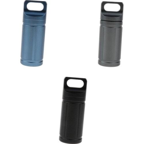 3pcs Pill Case - Titanium Waterproof Mini Box Capsule Tablet Bottle for Sports Tool Pocket Gear, Multiuse Container Tank