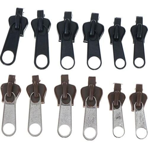 6pcs Fix Zipper Replacement Zip Slider Teeth Design Zippers Zipper Head Repair Kit Universal Plastic Metal Cam Lock 2.5cm