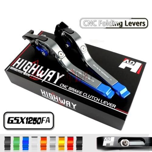 CNC Aluminum Brake Handle Bar Lever Extendable Folding Adjustable Brake Clutch Levers For SUZUKI GSX1250 F SA ABS 2010-2016