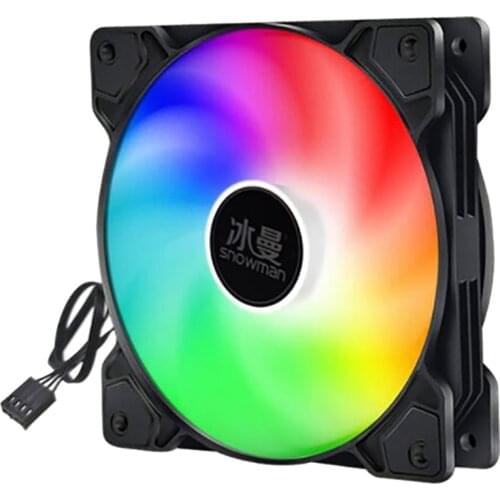 SNOWMAN 4PIN CPU cooler 6 heatpipe Single RGB LED fan cooling 12cm fan LGA775 1151 115x 1366 support Intel AMD