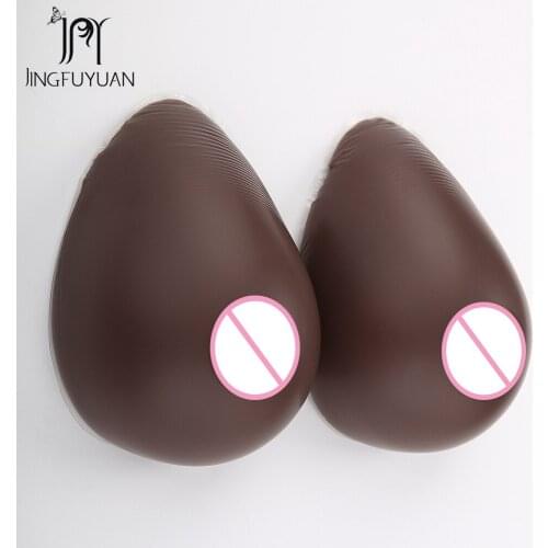 Black Silicone Women Breasts Teardrop Shape Silicone Breast Form Artificial Prosthesis Breast For Female 1 Pair Silicone Boobs