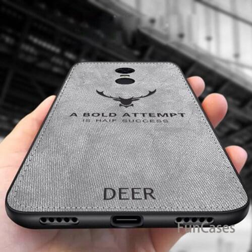 For XiaoMi Redmi 4X 4A 5A 6A 5 Plus 6 6Pro case silicone edge deer pattern fabric case Redmi Note 7 4 4X 5a 5 6 Pro phone cover