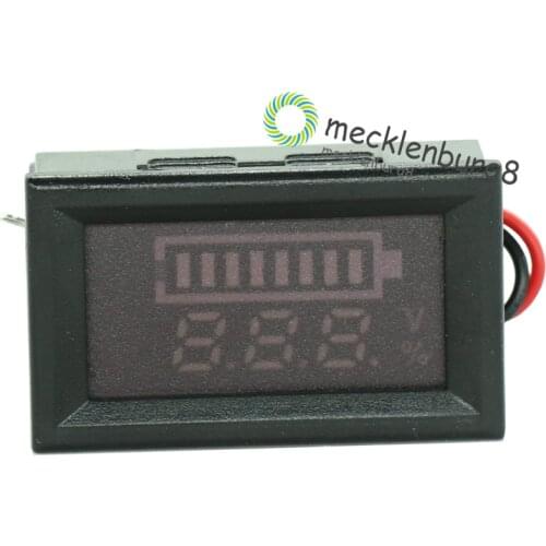 12V ACID Red Lead Battery Capacity Indicator Charge Level Lead-acid LED Tester Voltmeter For Arduino