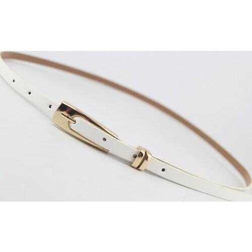 Thin Pu Leather Belt Female Red Brown Black White Yellow Waist Belts For Women Dress Strap Wholesale