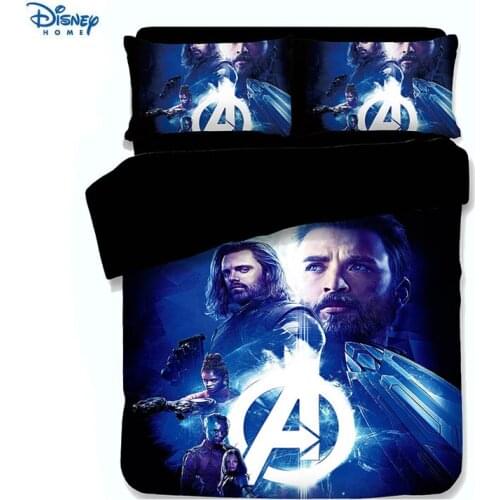 Cool Avengers bedding set 3/4 pcs single full queen king size quilt cover 3d bedspreads twiin girl boy room decor flat sheet kid