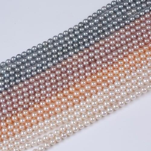Hot Selling Multi Color Natural Freshwater Pearl Perfect Round Bead Strand For Jewelry Making