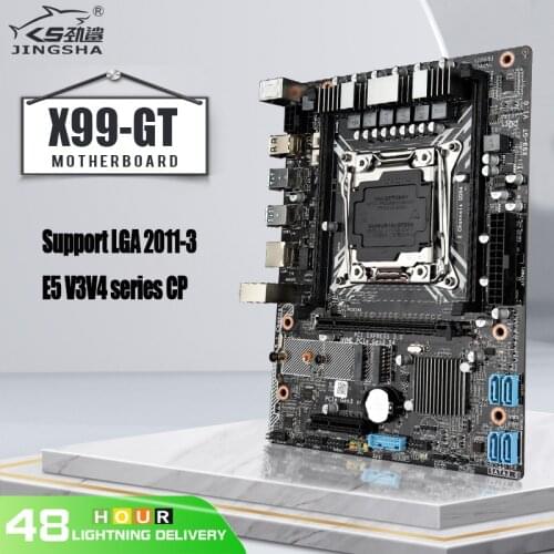JINGSHA X99GT XEON LGA 2011-3 Motherboard Support Unlock Turbo Boost NVME SSD M.2 USB3.0 E5-2620V3 2678V3 CPU DDR4 Server Memory