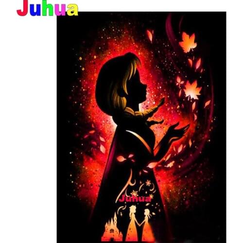 Cartoon princess girl full round square diamond embroidery Handworke Puzzle Diy Display diamond painting mosaic 5d Children Gift