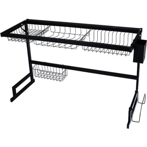 New Stainless Steel Kitchen Shelf Organizer Dishes Drying Rack Over Sink Drain Rack Kitchen Storage Countertop Utensils Holder