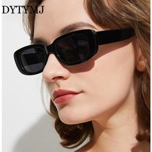 DYTYMJ 2021 Small Rectangle Sunglasses Women Vintage Eyeglasses Women Brand Designer Square Sun Glasses Shades Female UV400