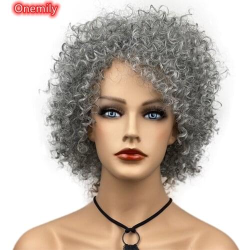 Onemily Short Curly Fluffy Layered Women Blonde Wig for Daily Wear Heat Resistant Synthetic Natural Hair