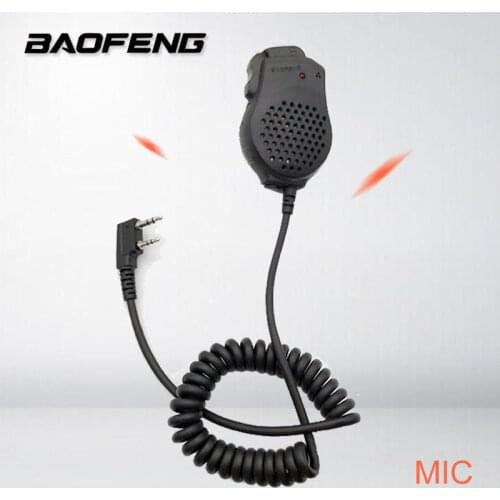 Original Baofeng UV-82 2 Dual PTT Speaker Mic Microphone For Baofeng UV-82 UV-82Plus GT-5TP Portable Radio Walkie Talkie BF-UV82