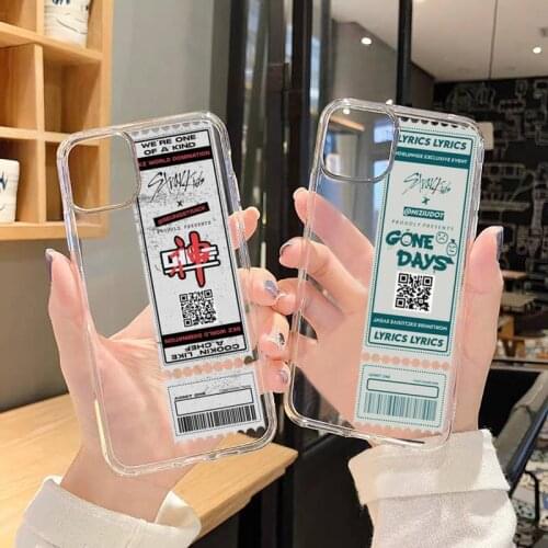 Original Luxury Stray Kids tickets Design Phone Case Transparent for iPhone 11 12 mini pro XS MAX 8 7 6 6S Plus X 5S SE 2020 XR