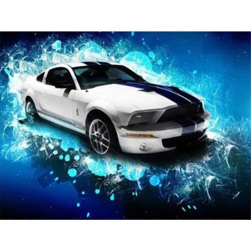 Landscape Car DIY Cross Stitch 11CT Embroidery Kits Needlework Craft Set Cotton Thread Printed Canvas Home Wholesale