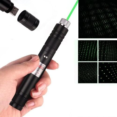 Portable high power USB Charge Green Laser torch Laser Pointer Light 532nm 5mw Device Lazer view PPT military laser demonstrator