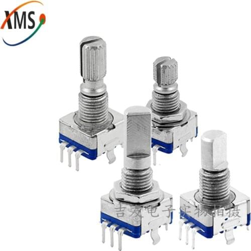 5PCS Half / Plum axis rotary encoder, handle length 15mm / 20mm code switch/ EC11 / digital potentiometer with switch 5Pin