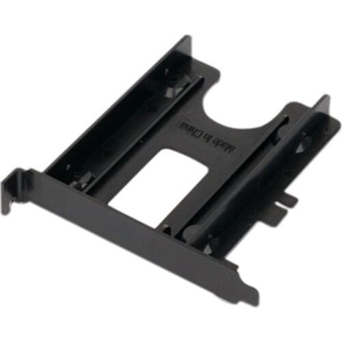 PCIe / PCI Slot 2.5" HDD/SSD Mounting Bracket - 2.5" HDD to PCI Slot Rear Panel Hard Drive Adapters - Black