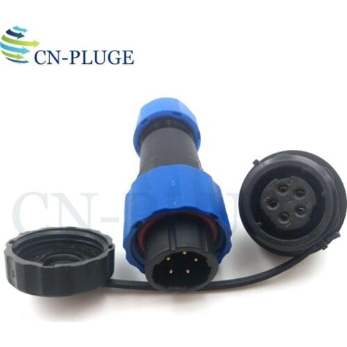 SP16 5 pin Aviation Automotive LED Power Panel mount Connector Waterproof Electronic Connector Male Plug, IP68