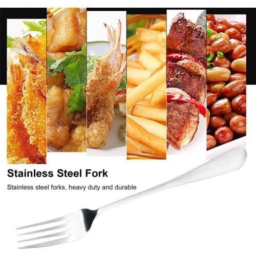 Stainless Steel Dinner Forks Dessert Fruit Fork Kitchen Tea Cake Snack Steak Fork Dinnerware Tableware For Home Hotel Restaurant