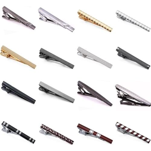 High quality French tie clip Hand grinding and drawing smooth tie pin gold silvery black Mens Suit Business Metal Necktie Bar