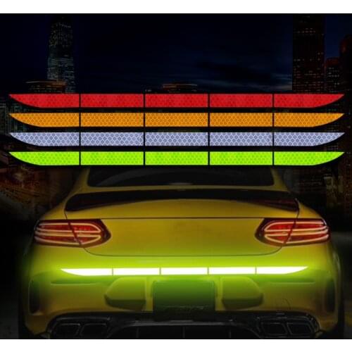 Car Reflective Sticker Warning Strip Trunk Traceless Protective For Audi A3 A4 A5 A6 A7 A8 B6 B7 B8 C5 C6 TT Q3 Q5 Q7 S3 S4