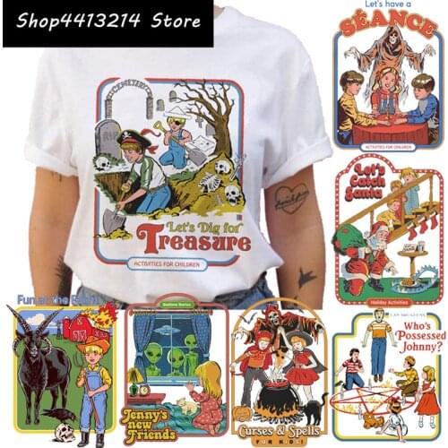 Satan Demon Grim Reaper Harajuku T Shirt Satanism Halloween T- Shirt Women Horror Tshirt Satanist Hell Ullzang Top Tees Female