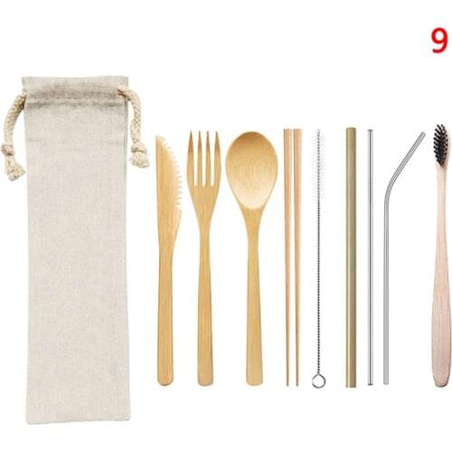 1Set Eco Friendly Bamboo Toothbrush Sets Plastic-Free Bamboo Tooth Brush Portable Travel Set Wholesale