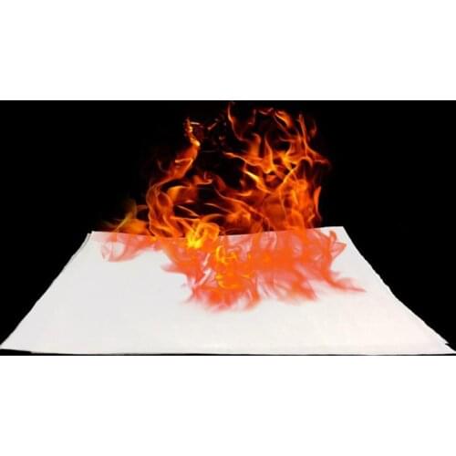 10Pcs 20*10cm Fire Paper Flash Flame Paper Fire Paper Magic Props Effect Shock Magic Toy