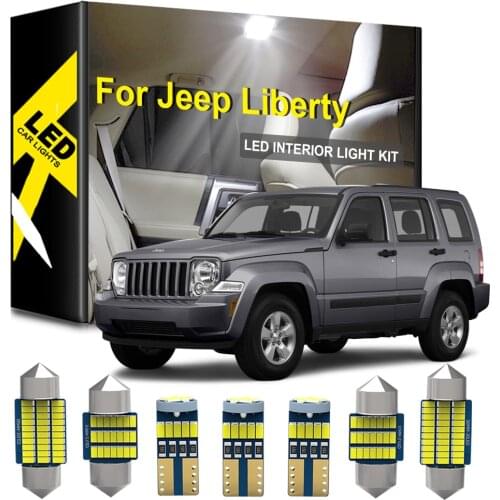 KAMMURI For Jeep Liberty KJ KK 2002-2012 12v Car LED Bulbs Kit Interior Reading Lamp Trunk Light Accessories No Error