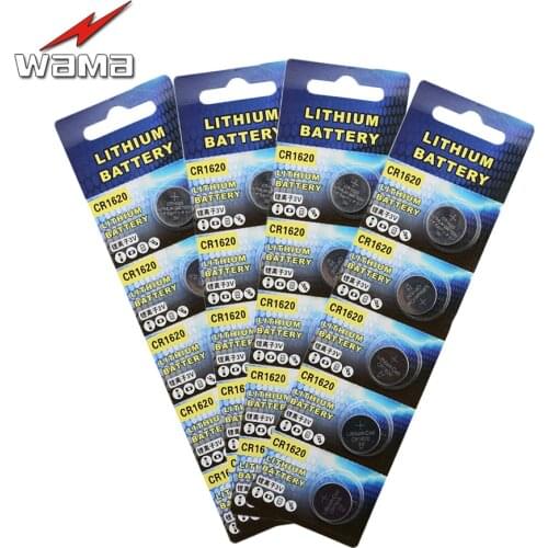 20pcs/4pack Wama New CR1620 Button Cell Coin Batteries 3V Lithium Watch Battery ECRCR1620 KCRCR1620 BRCR1620 Drop shipping
