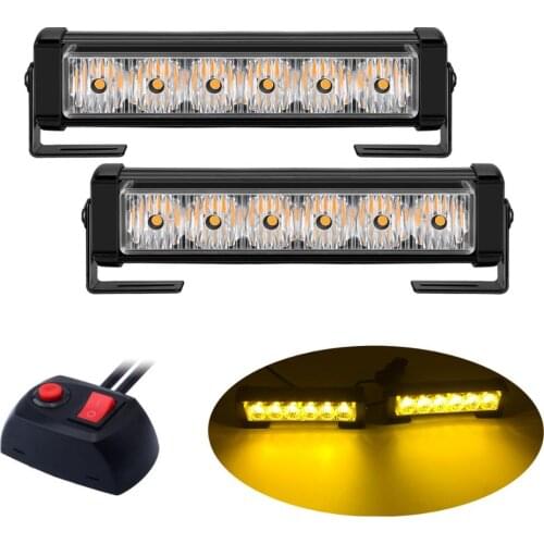 2x4/2x6 LED Emergency Strobe Flashing light Car Grille flash Warning Lights bar Caution Lamp 12V LED signal lighting