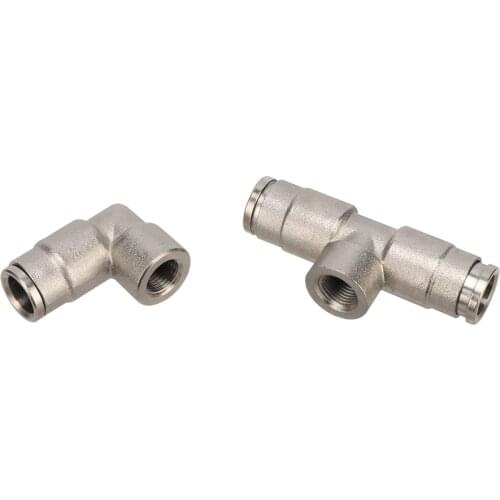 3/8" to 1/8" Female Thread Elbow Connector 1/8" to 3/8" Female Thread Connector Atomizing nozzle adapter Garden irrigation 2pcs