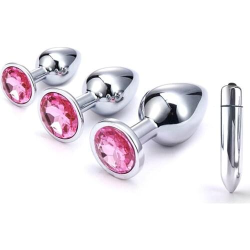 Woman Vaginal Erotic Massager Stainless Steel Butt Plug Vibrator Sex Products Anal Plug Dildo Beads Sex Toy Vagina Insert