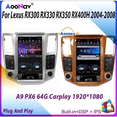 A9 PX6 1920*1080 Tesla Vertical Screen Car Radio For Lexus RX RX300 RX330 RX350 2003-2008 Car GPS Multimedia Player Headunit