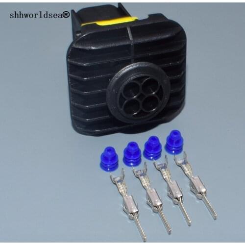 Shhworldsea 4pin 3.5mm car Nitrogen Oxygen Sensor Controllerauto male for 1-1418390-1 auto waterproof connector 1-1703818-1
