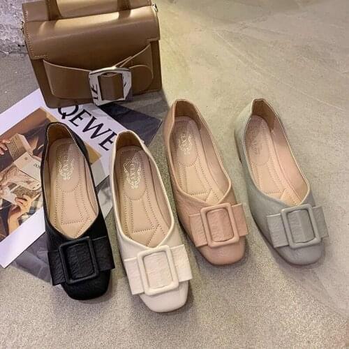 Concise Slip On Loafers For Women Retro Candy Color Leather Ballet Mules Shoes Comfort Soft Pumps Designer Casual Nursing Flats