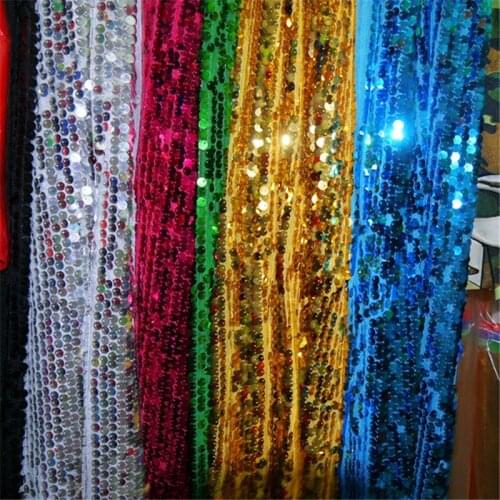Wedding background sequin drapery fabric 5 yard 9mm thicken high density shinning material decoration for backdrop and shows